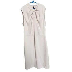 Club Monaco SleevelessTwist Neck Dress Pink Rose Size 2 Career Classy Minimalist